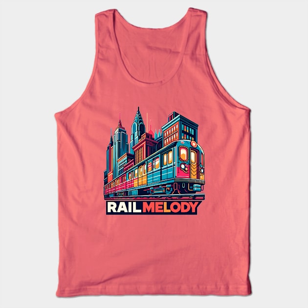 Railway, Rail Melody Tank Top by Vehicles-Art